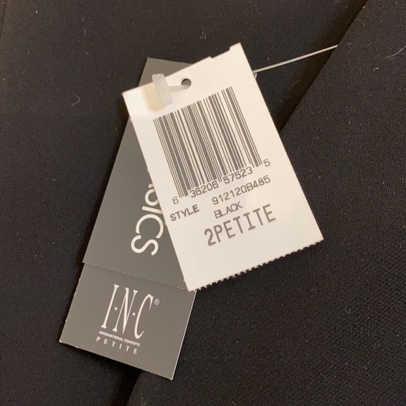 NWT Basic Black Pant by INC - Size 2 Petite - Picture 4 of 4